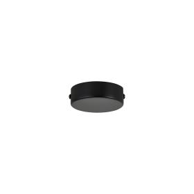 D1017MBK/NH  Hayes No Hole 8cm Round Ceiling Plate Matt Black